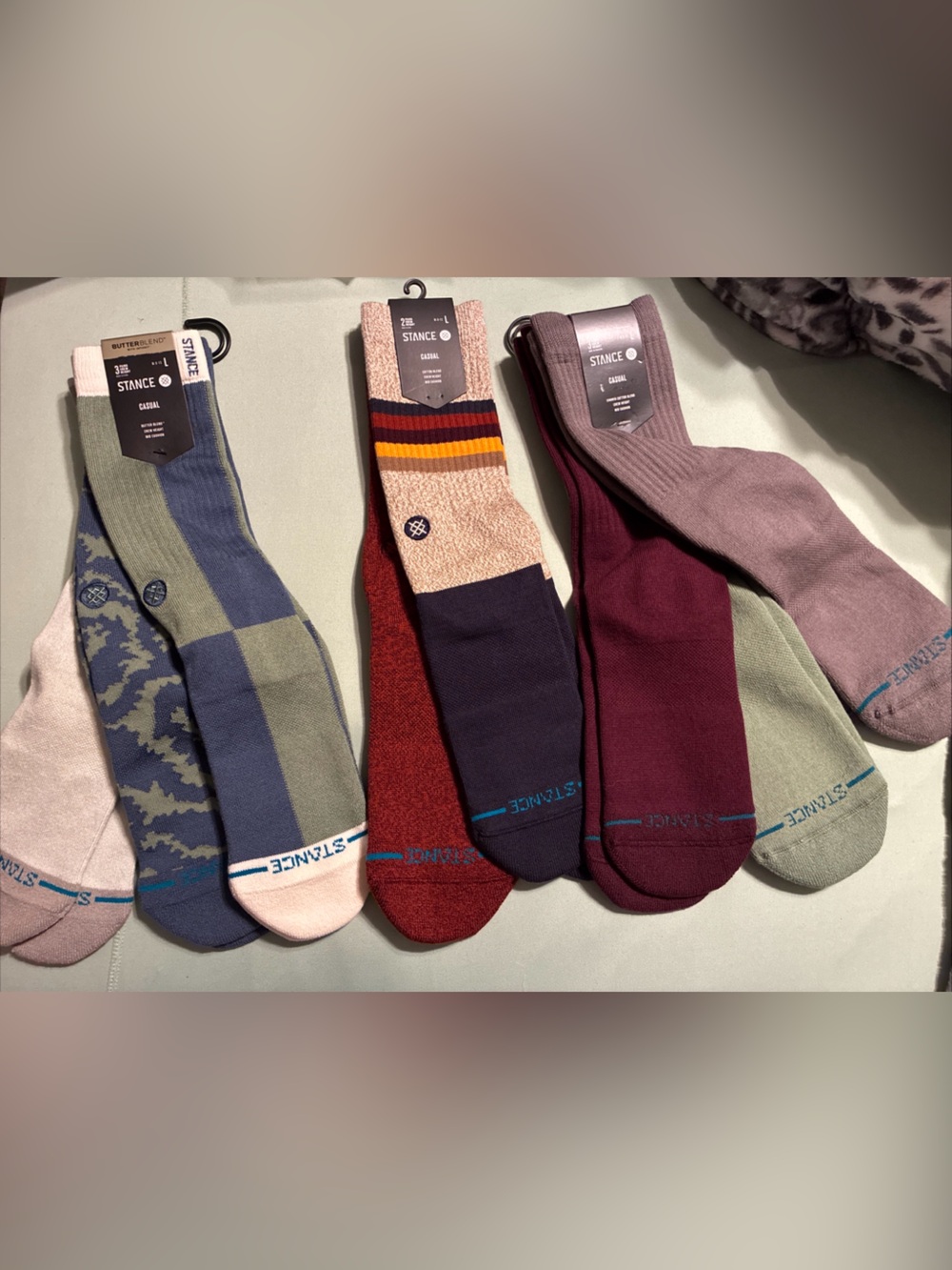 Stance mens socks 8 pairs size large